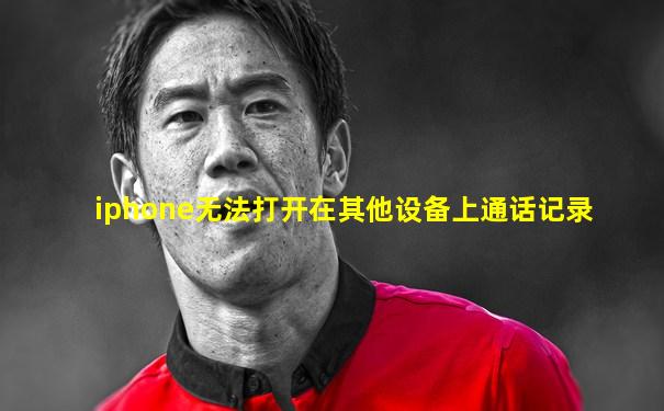 iphone无法打开在其他设备上通话记录