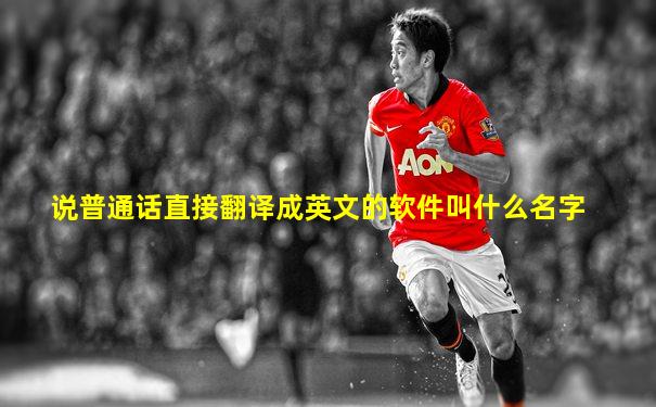 说普通话直接翻译成英文的软件叫什么名字