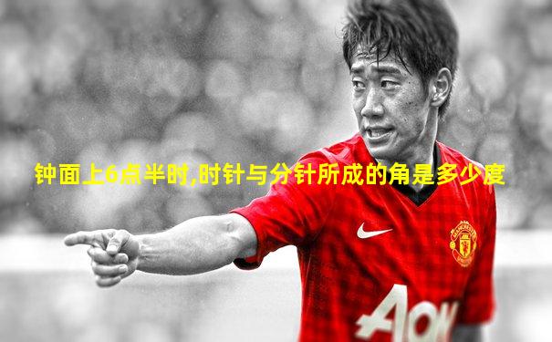 钟面上6点半时,时针与分针所成的角是多少度